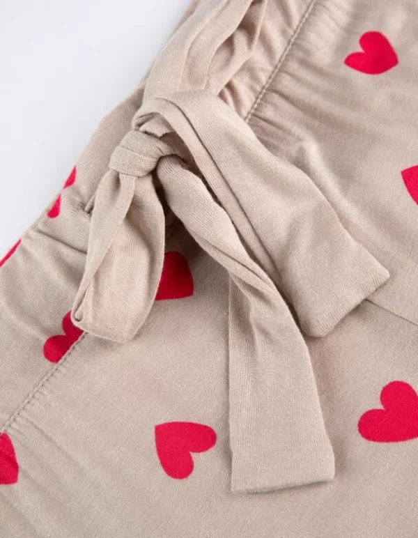 Pyjamahose - Allover-Print - beige