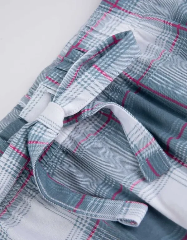 Pyjamahose - Allover-Print - grau