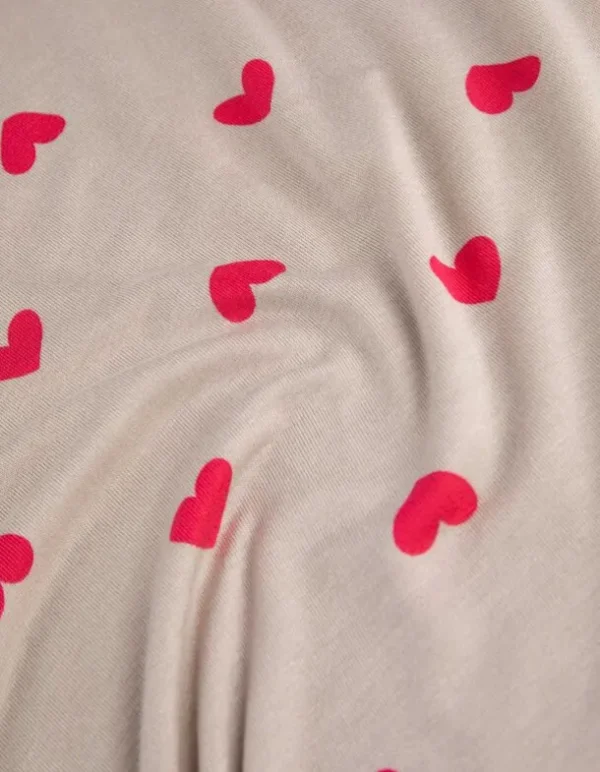 Pyjamaoberteil - Allover-Print - beige