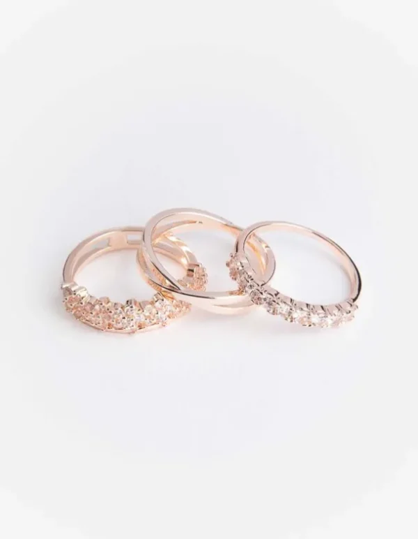 Ring - 3er-Pack - kupferfarben