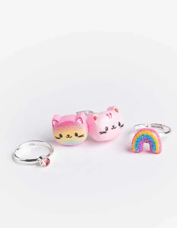 Ring - 4er-Pack - silberfarben