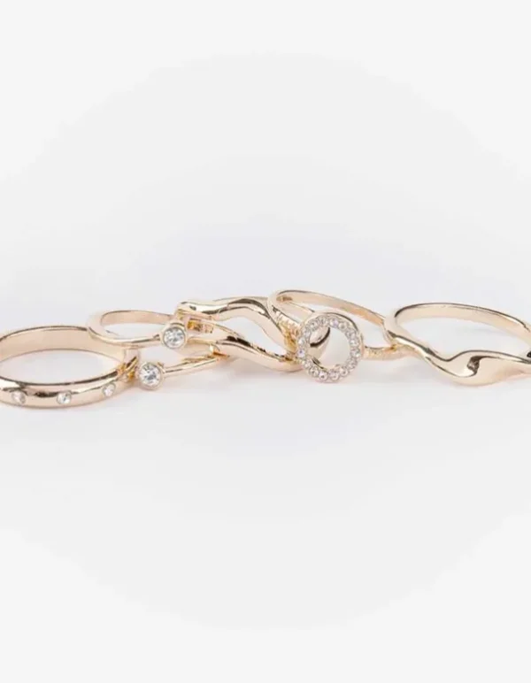 Ring - Ziersteine - goldfarben