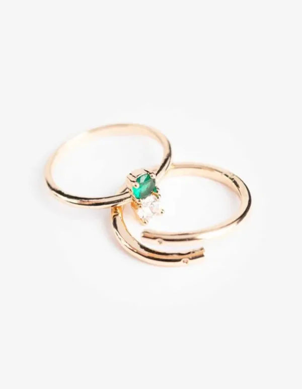 Ring - Zirkonia - goldfarben