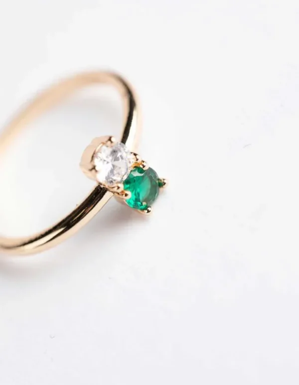 Ring - Zirkonia - goldfarben