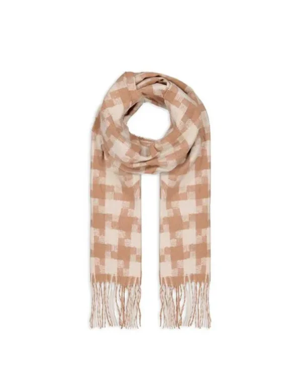 Schal - Fransen an den Abschlüssen - beige