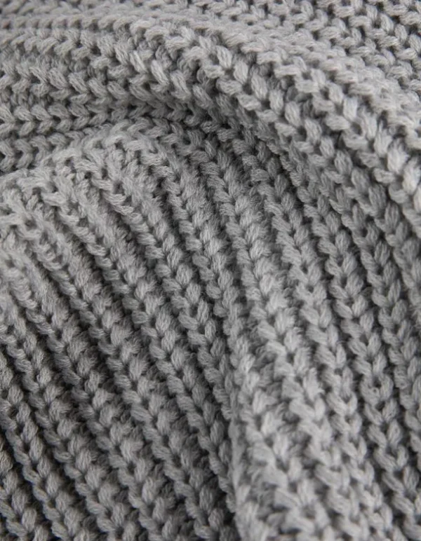Schal - Grobstrick - grau