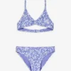 Set aus Bikinitop und Bikinislip - Allover-Print - lila