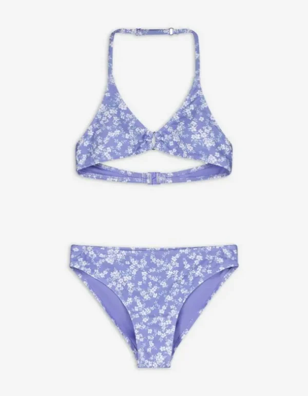 Set aus Bikinitop und Bikinislip - Allover-Print - lila