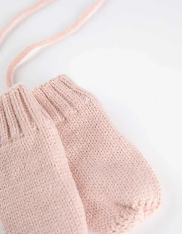 Set aus Mütze und Handschuhe - Fleece-Futter - rosa