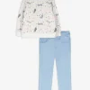 Set aus Sweatshirt und Hose - Allover-Print - weiß
