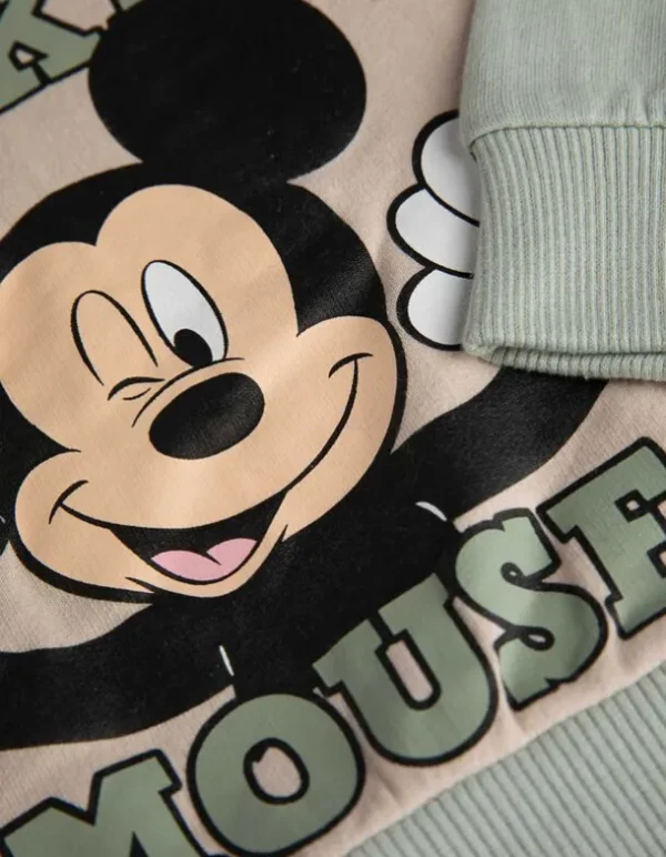 Set aus Sweatshirt und Jogginghose - Mickey Mouse - beige