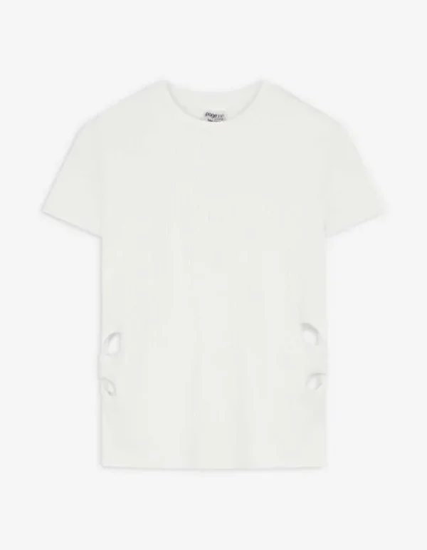 Shirt - Cut-Outs - weiß