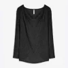 Shirt - Elastische Abschlüsse - schwarz