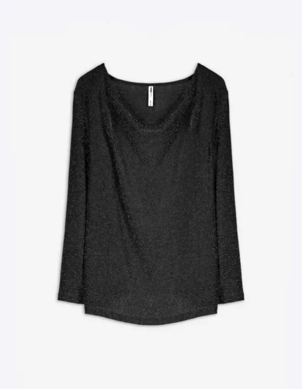 Shirt - Elastische Abschlüsse - schwarz