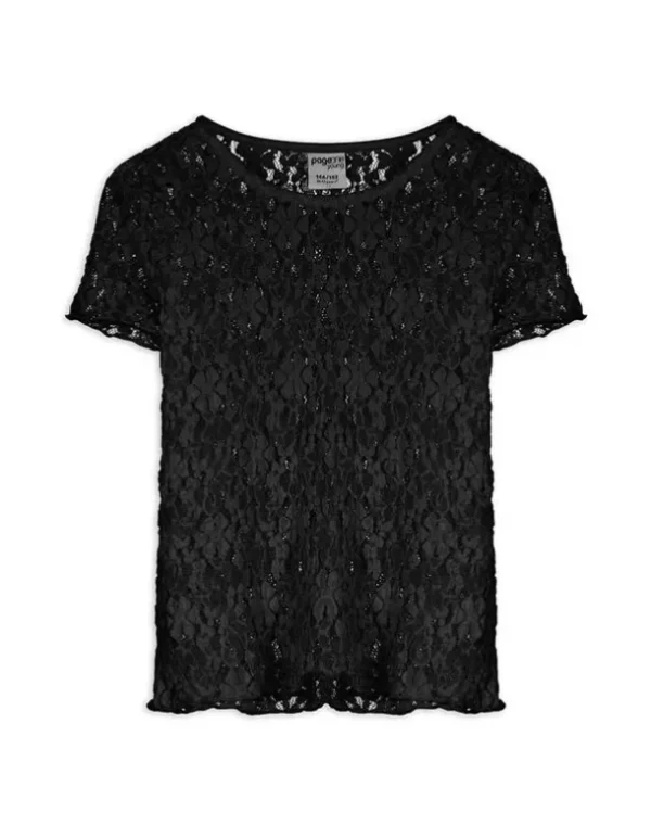 Shirt - Lochspitze - schwarz