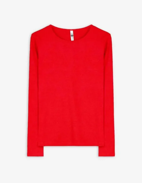 Shirt - Rippenstruktur - rot