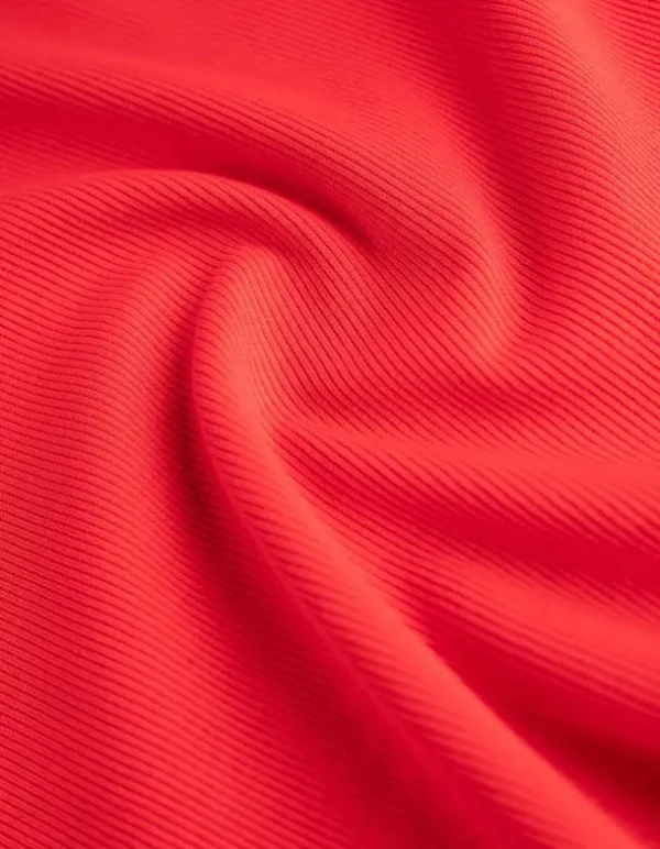 Shirt - Rippenstruktur - rot