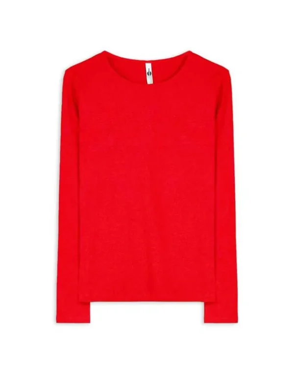 Shirt - Rippenstruktur - rot