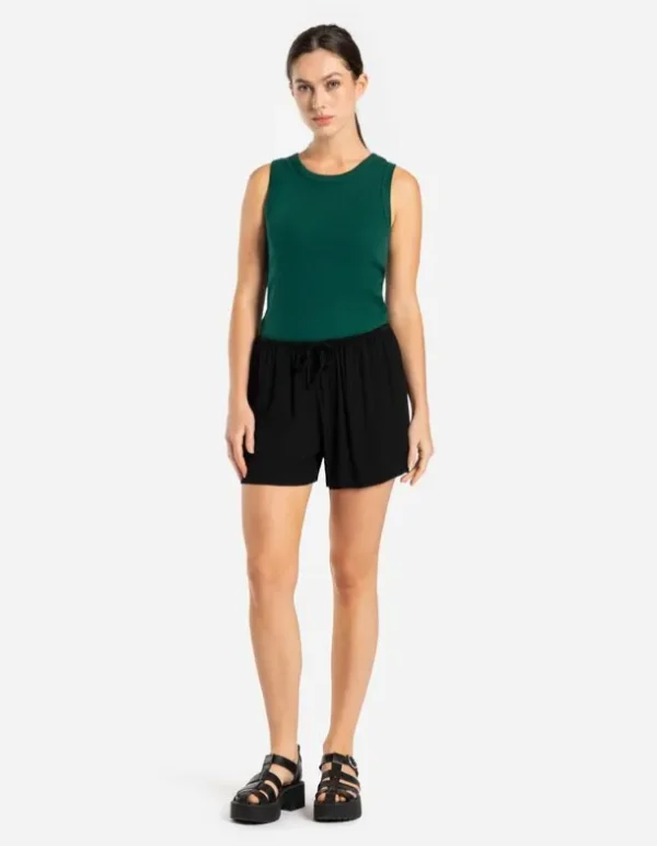 Shorts - Viskose - schwarz