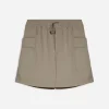 Skort - Aufgesetze Taschen - dunkelgrün