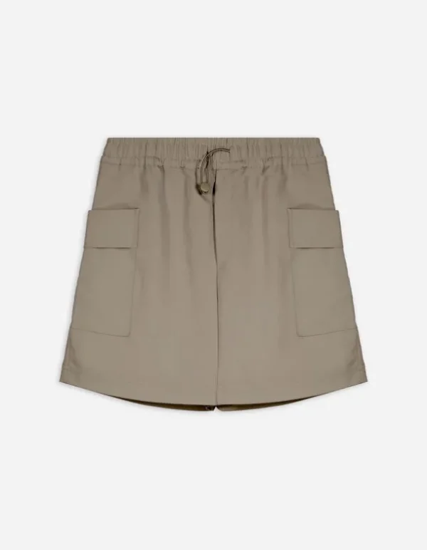 Skort - Aufgesetze Taschen - dunkelgrün