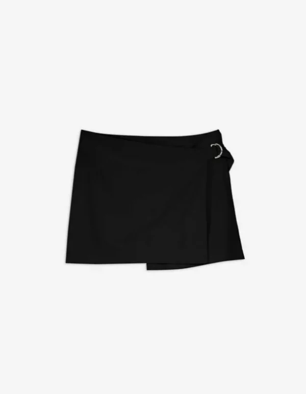 Skort - Viskose-Mix - schwarz
