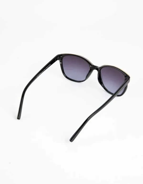 Sonnenbrille - rund - schwarz