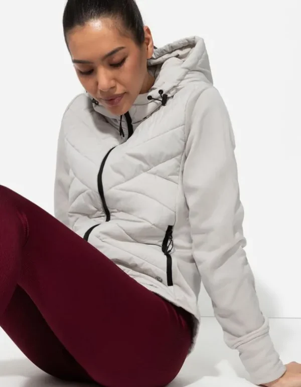 Steppjacke - Steppnähte - weiß