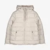 Steppjacke - Tunnelzug am Saum - beige