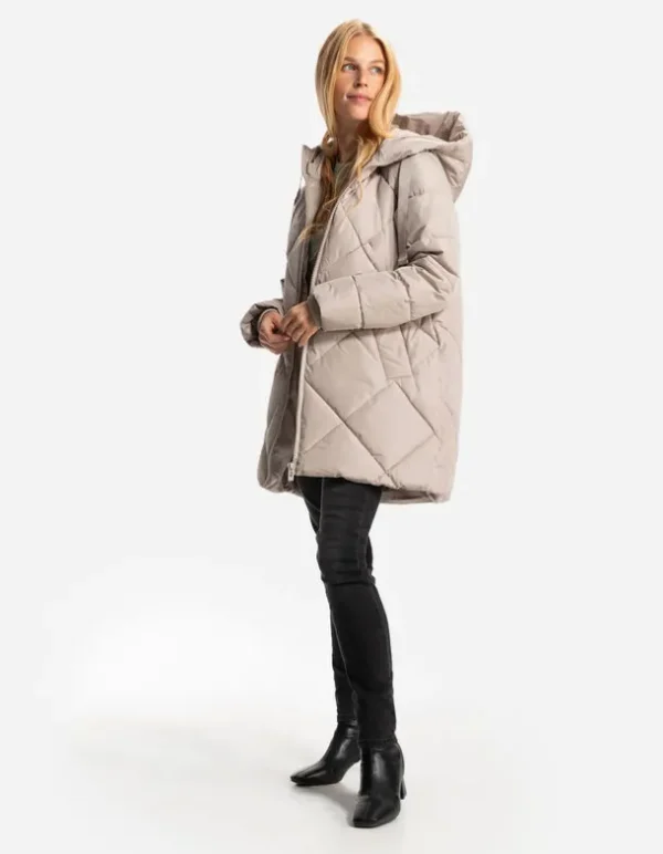 Steppmantel - Wasserabweisend - beige