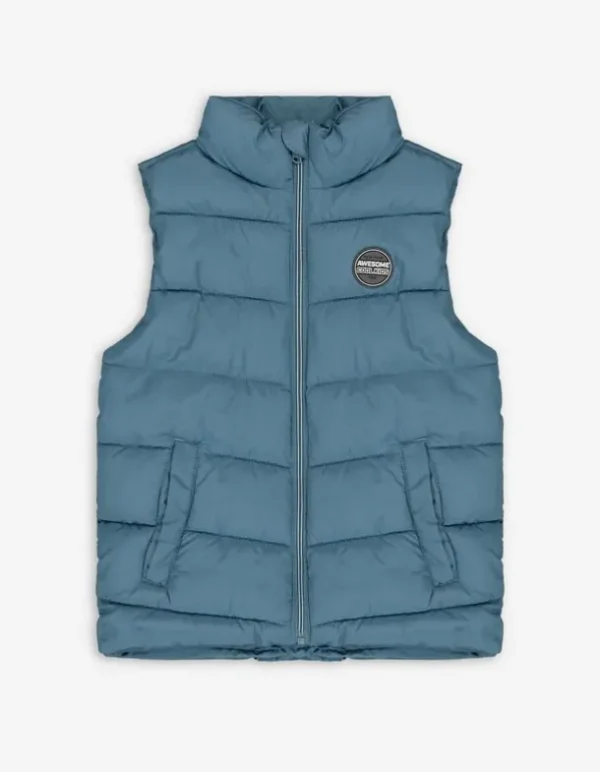 Steppweste - Applikation - blau