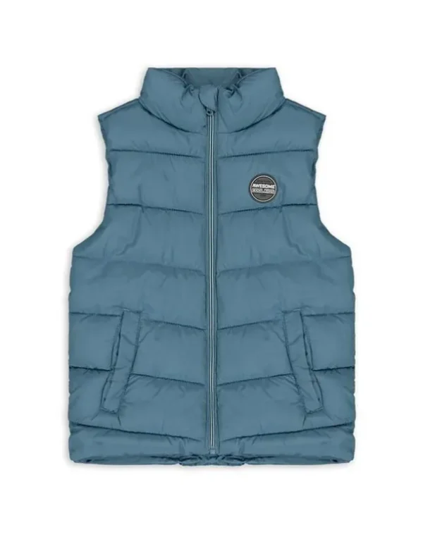 Steppweste - Applikation - blau