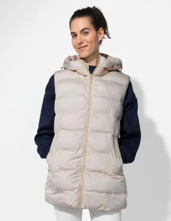 Steppweste - Oversized Fit - beige