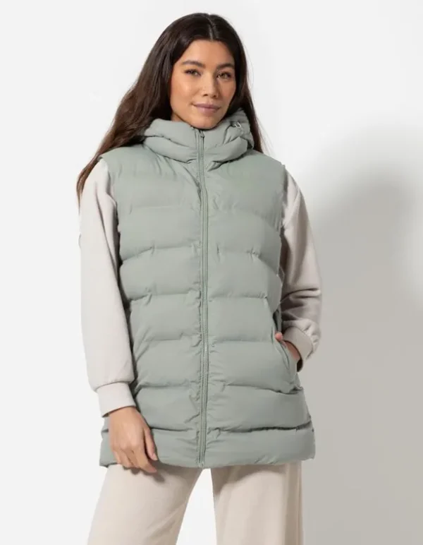 Steppweste - Oversized Fit - grün