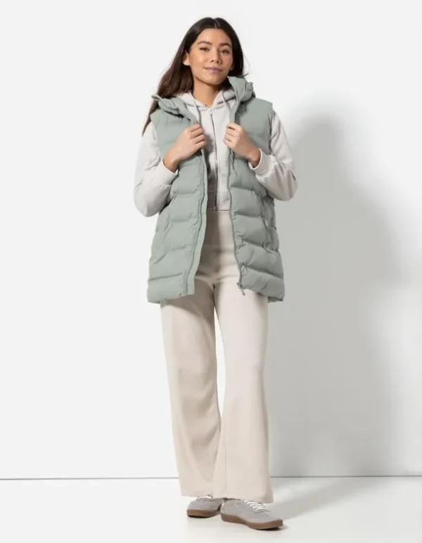Steppweste - Oversized Fit - grün