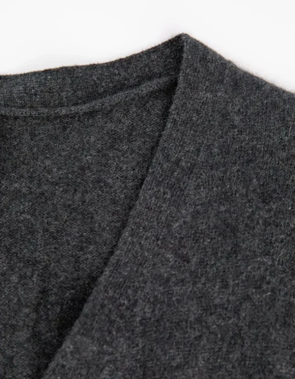 Strickjacke - Kaschmir - grau