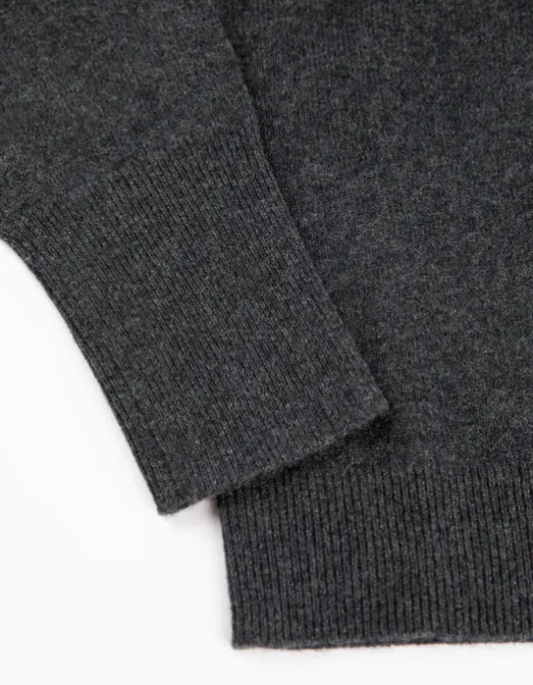 Strickjacke - Kaschmir - grau