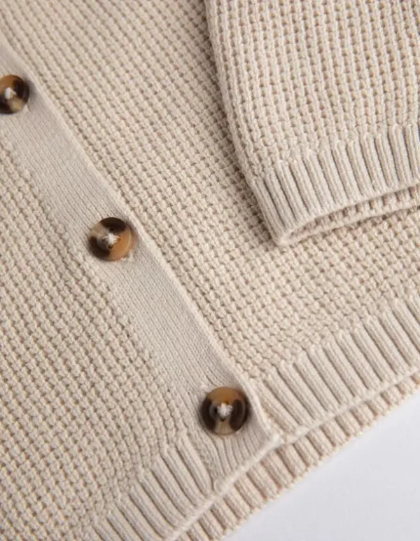 Strickjacke - Knopfleiste - beige