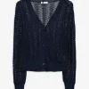 Strickjacke - V-Ausschnitt - dunkelblau