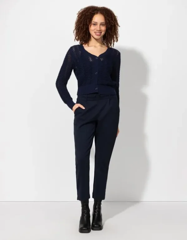 Strickjacke - V-Ausschnitt - dunkelblau