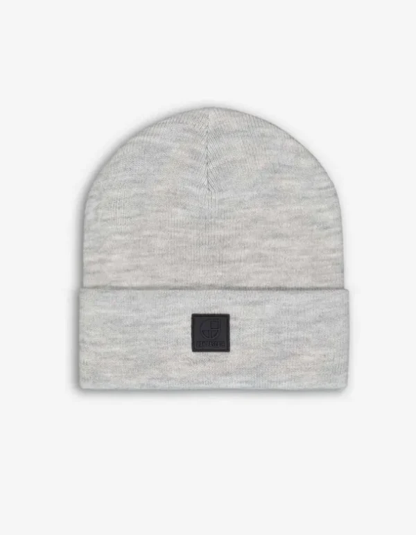Strickmütze - Umschlag - grau