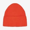Strickmütze - Umschlag - rot