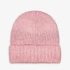 Strickmütze - Umschlag - pink