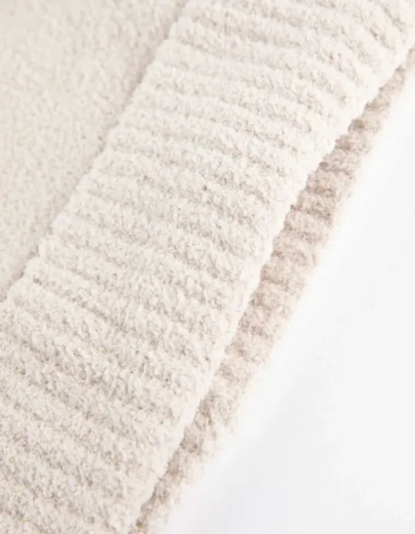 Strickmütze - Umschlag - weiß