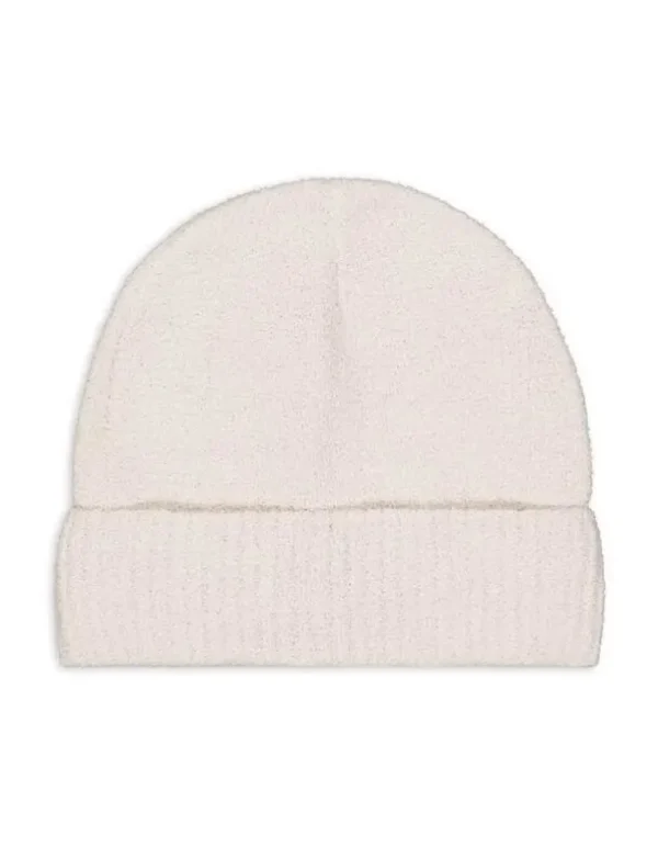 Strickmütze - Umschlag - weiß