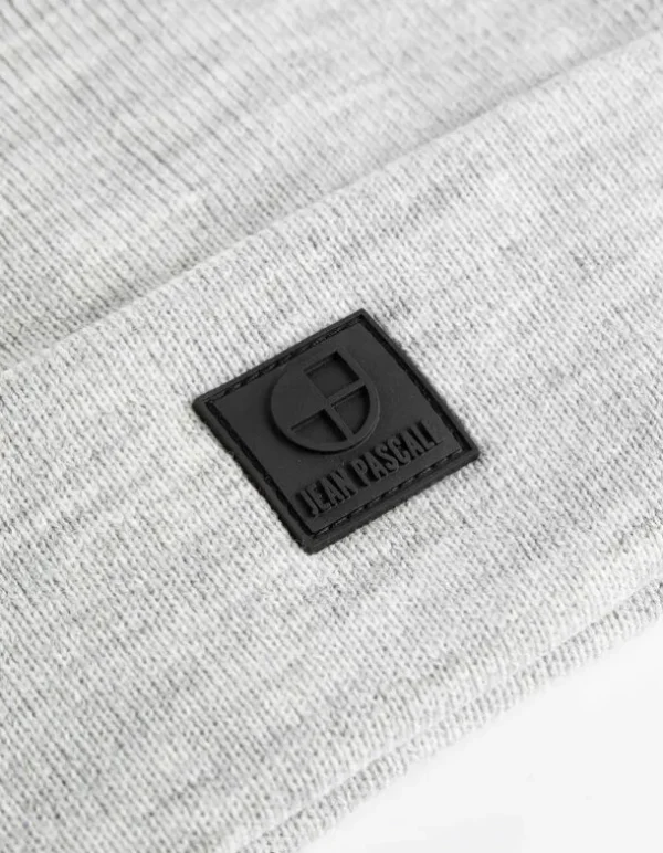 Strickmütze - Umschlag - grau