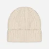 Strickmütze - Zopfstrick - beige