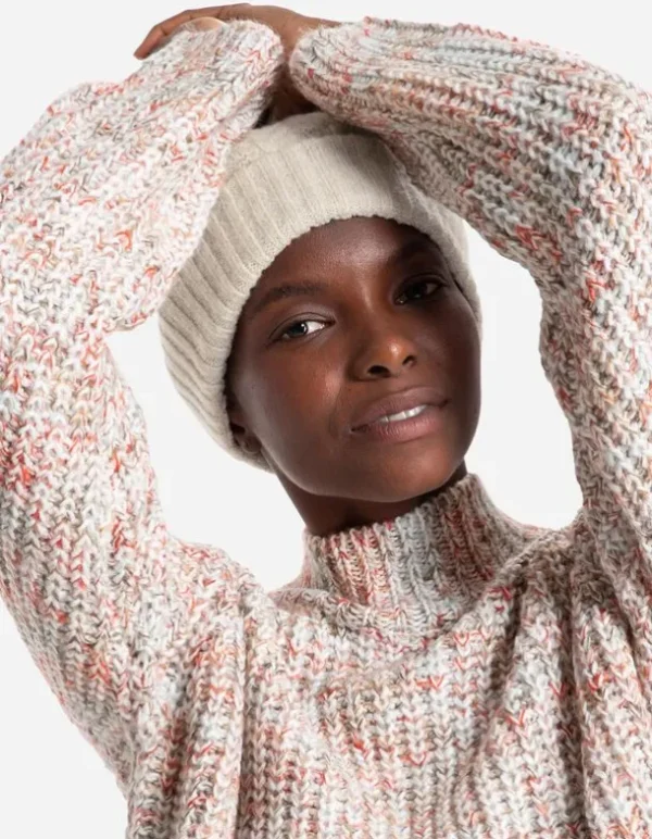 Strickmütze - Zopfstrick - beige