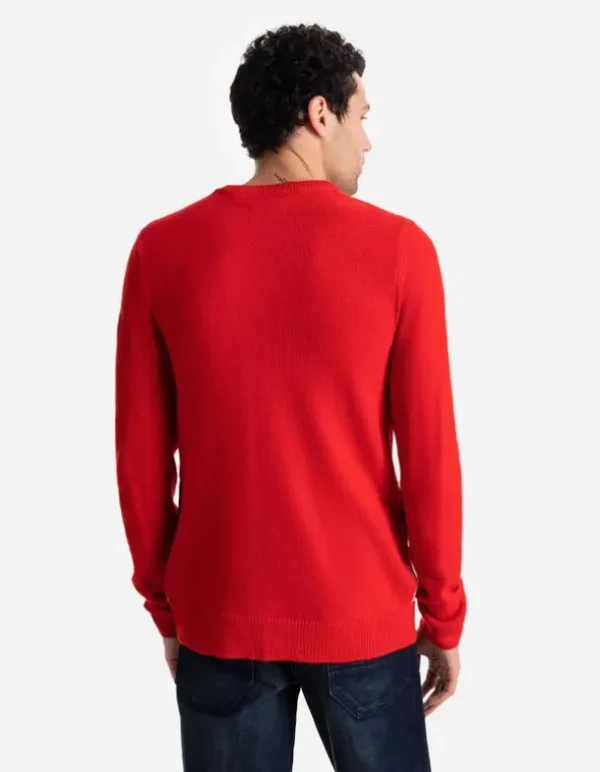 Strickpullover - Christmas - rot