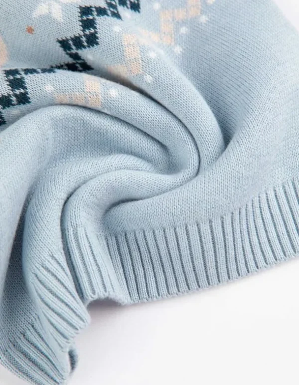 Strickpullover - Christmas - hellblau